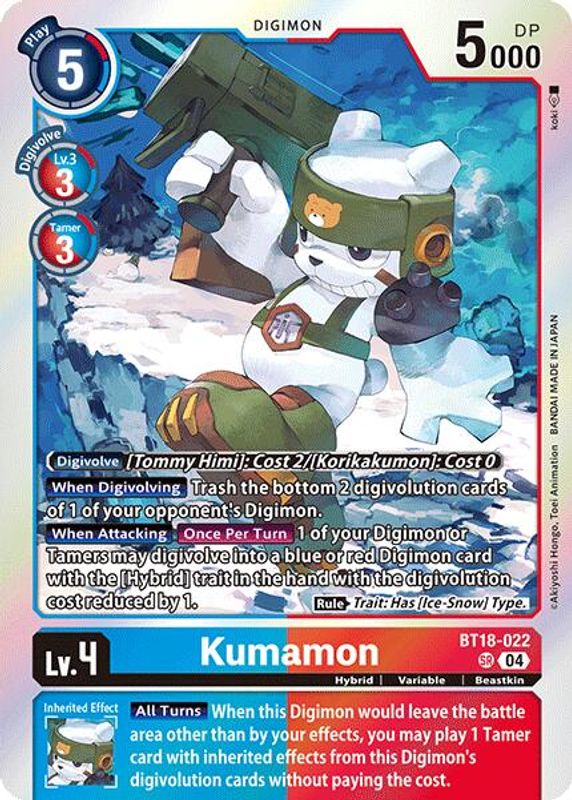 Kumamon - BT18-022 - Super Rare