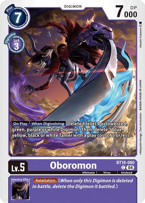 Oboromon - BT18-080 - Common