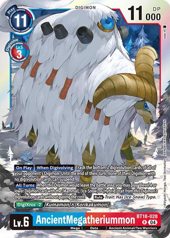 AncientMegatheriummon - BT18-028 - Rare