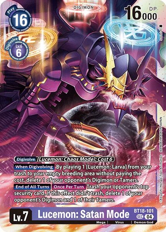 Lucemon: Satan Mode - BT18-101 - Secret Rare