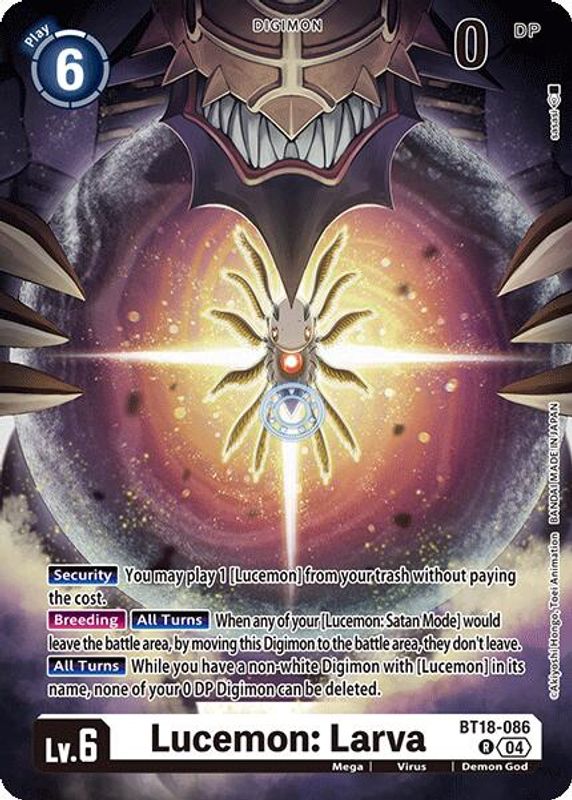 Lucemon: Larva - BT18-086 - Rare