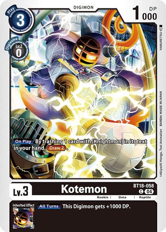 Kotemon - BT18-058 - Common