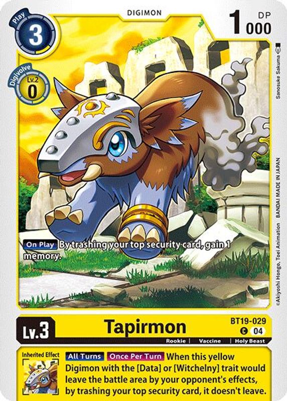 Tapirmon - BT19-029 - Common