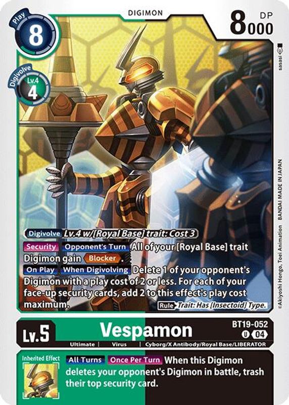 Vespamon - BT19-052 - Uncommon