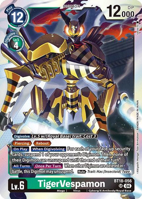 TigerVespamon - BT18-056 - Super Rare