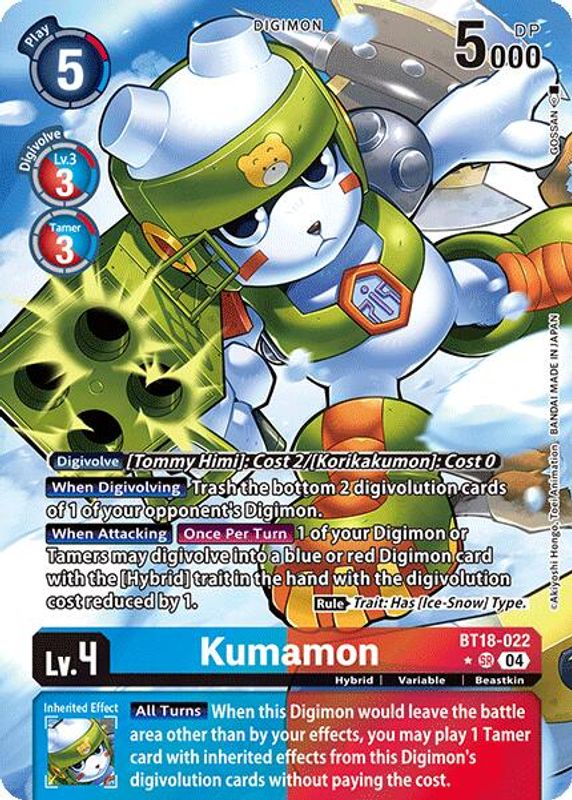 Kumamon (Alternate Art) - BT18-022 - Super Rare