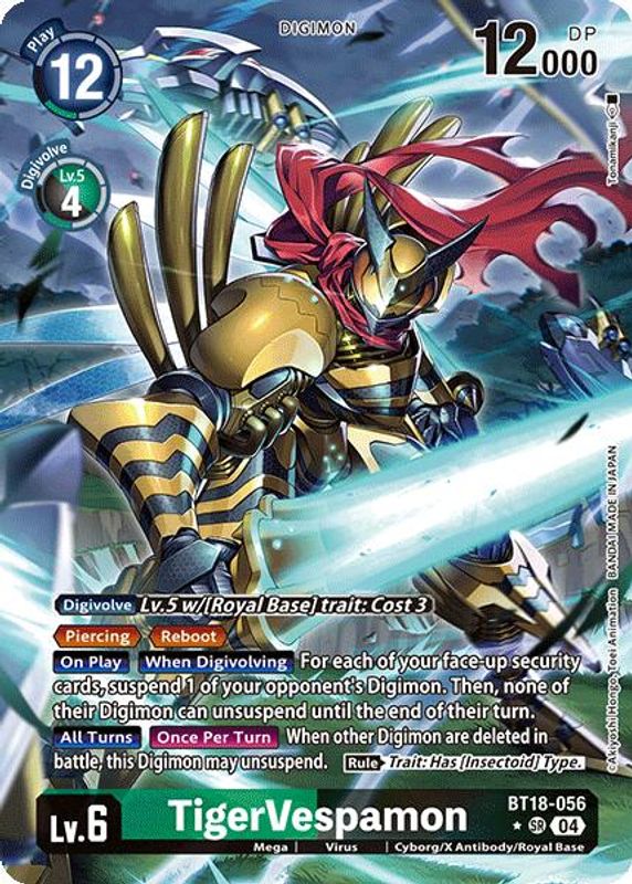 TigerVespamon (Alternate Art) - BT18-056 - Super Rare