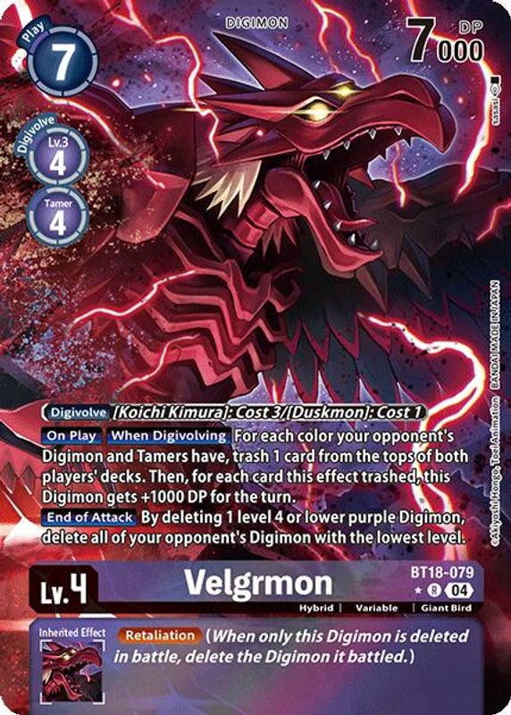 Velgrmon (Alternate Art) - BT18-079 - Rare
