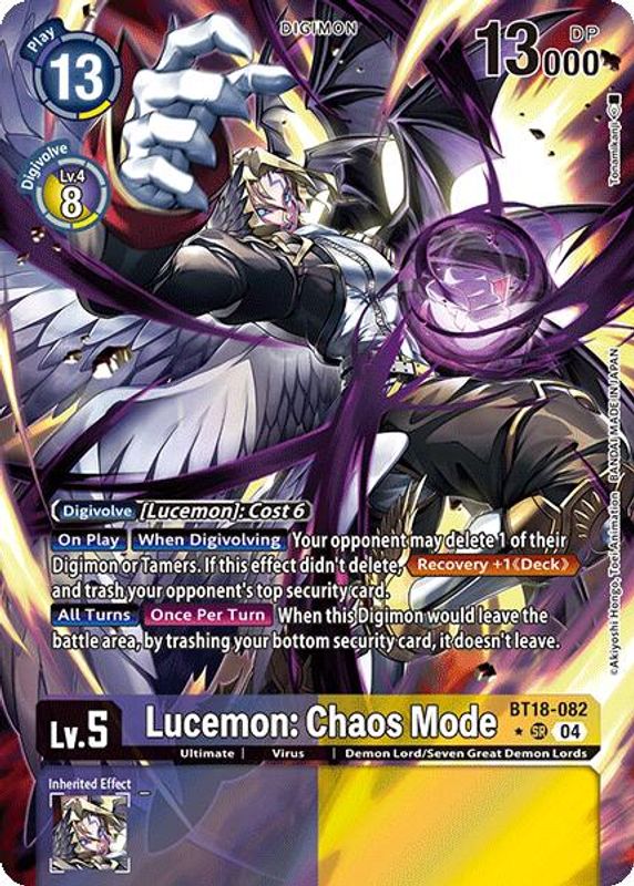 Lucemon: Chaos Mode (Alternate Art) - BT18-082 - Super Rare