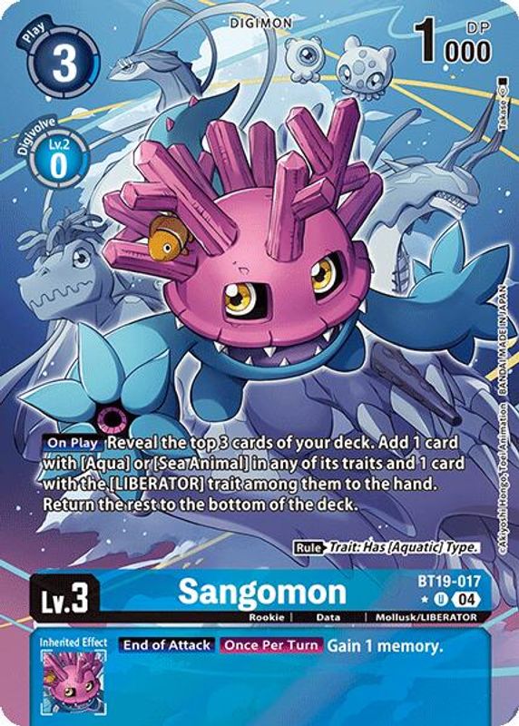 Sangomon (Alternate Art) - BT19-017 - Uncommon