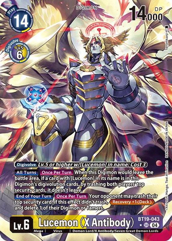 Lucemon (X Antibody) (Alternate Art) - BT19-043 - Super Rare