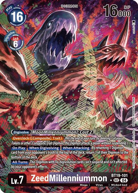 ZeedMillenniummon (Alternate Art) - BT19-101 - Secret Rare