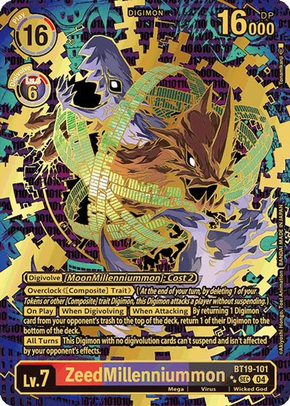 ZeedMillenniummon (Textured) - BT19-101 - Secret Rare