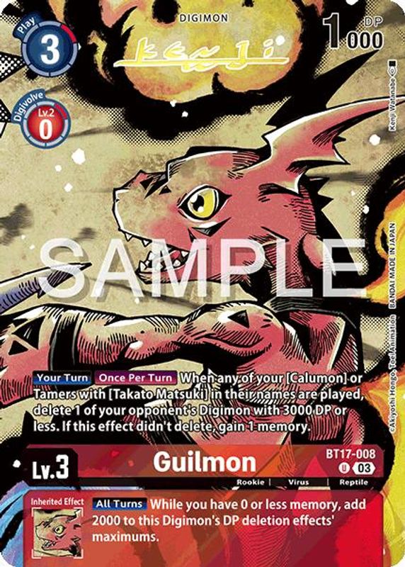 Guilmon (Signed) - BT17-008 - Uncommon