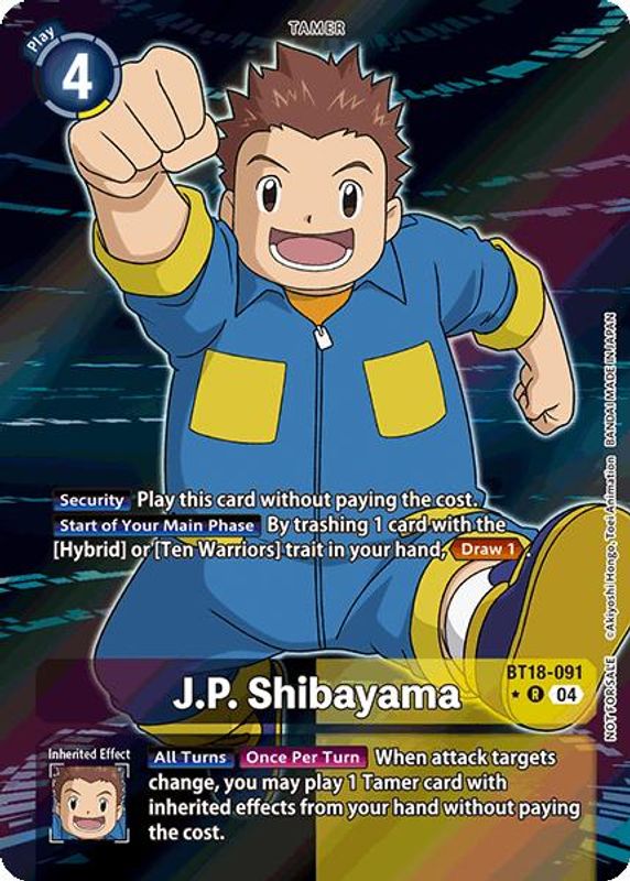 J.P. Shibayama (Release Special Booster 2.0: Box Promotion Pack) - BT18-091 - Rare