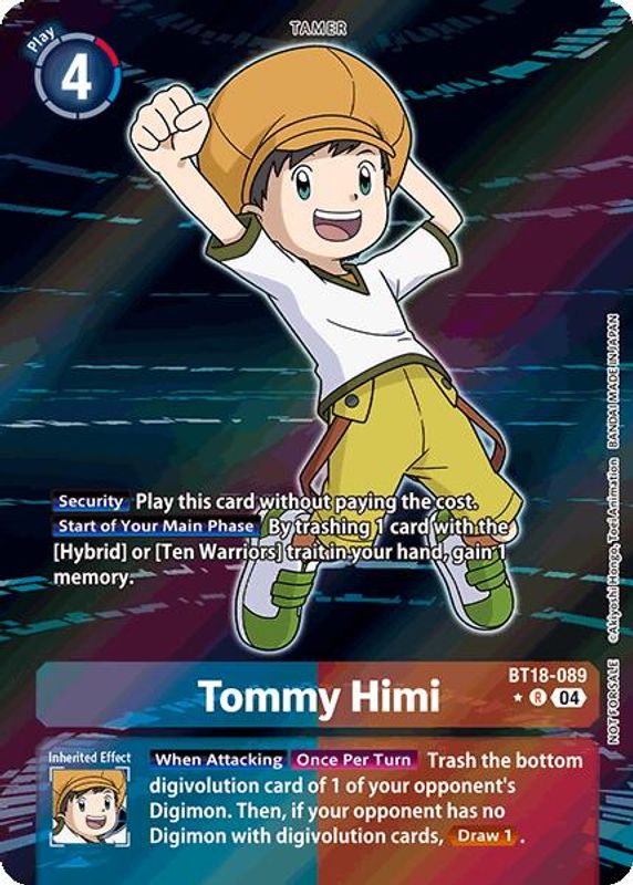 Tommy Himi (Release Special Booster 2.0: Box Promotion Pack) - BT18-089 - Rare