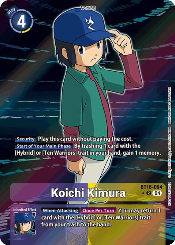 Koichi Kimura (Release Special Booster 2.0: Box Promotion Pack) - BT18-094 - Rare