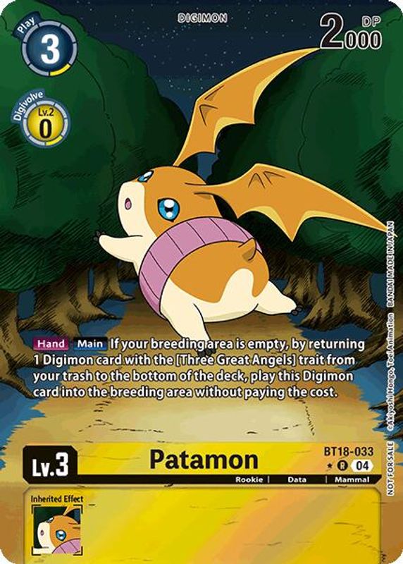 Patamon (Release Special Booster 2.0: Box Promotion Pack) - BT18-033 - Rare