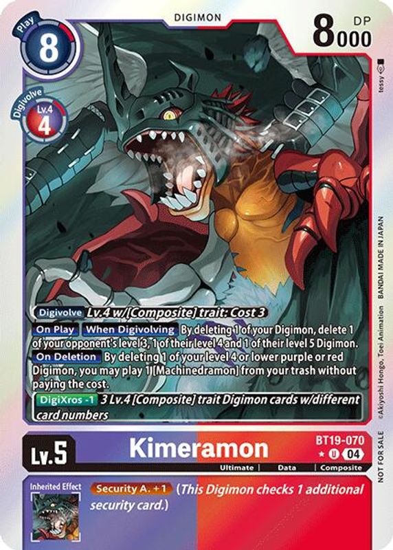 Kimeramon (Release Special Booster 2.0: Box Promotion Pack) - BT19-070 - Uncommon