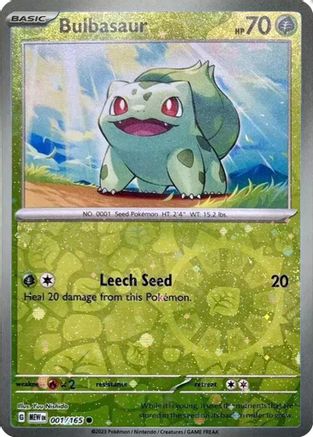 Bulbasaur - 001/165 - Reverse Holo Promo (Cosmos Holo) (Costco Exclusive)