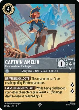 Captain Amelia (Commander of the Legacy) - 192/204 - Super Rare