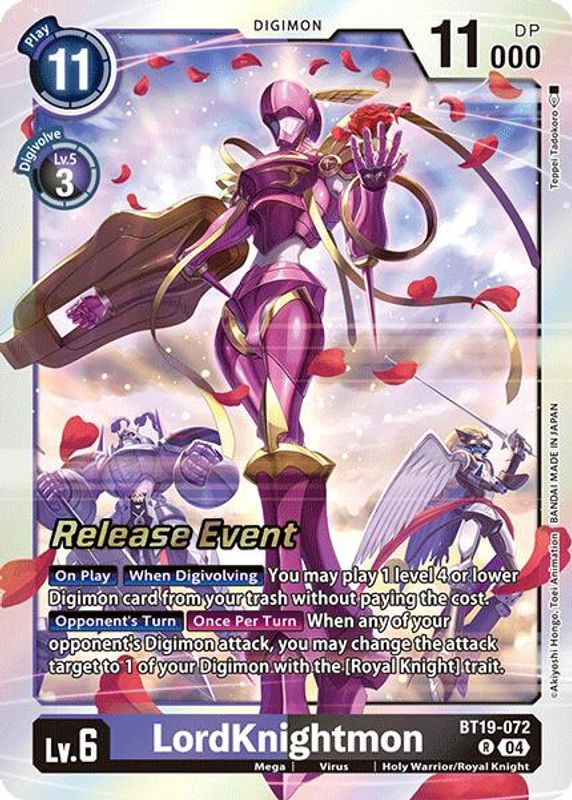 LordKnightmon - BT19-072 - Rare (Release Special Booster 2.0 Celebration Event)