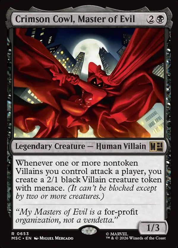 Crimson Cowl, Master of Evil (MSC)