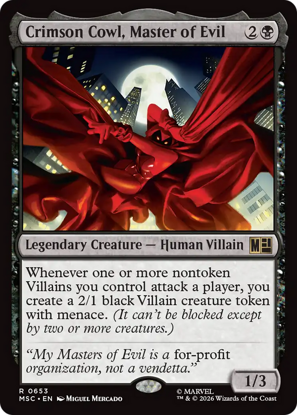 Crimson Cowl, Master of Evil (MSC)