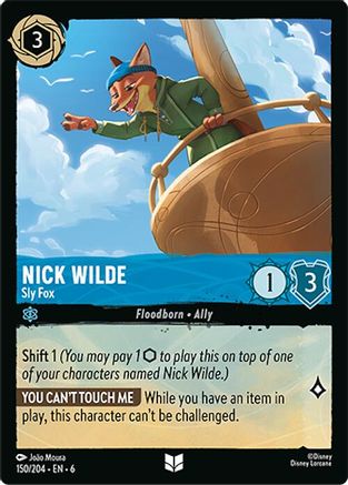 Nick Wilde (Sly Fox) - 150/204 - Uncommon