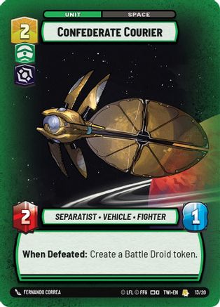 Confederate Courier - Weekly Play Promo - 13/20 - Rare