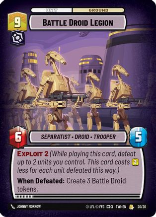 Battle Droid Legion - Weekly Play Promo - 20/20 - Rare