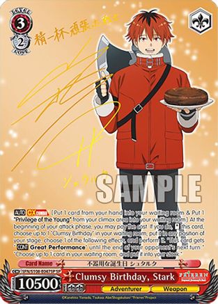 Clumsy Birthday, Stark (Gold Signature) (SP) - SFN/S108-E047SPSP - Special Rare