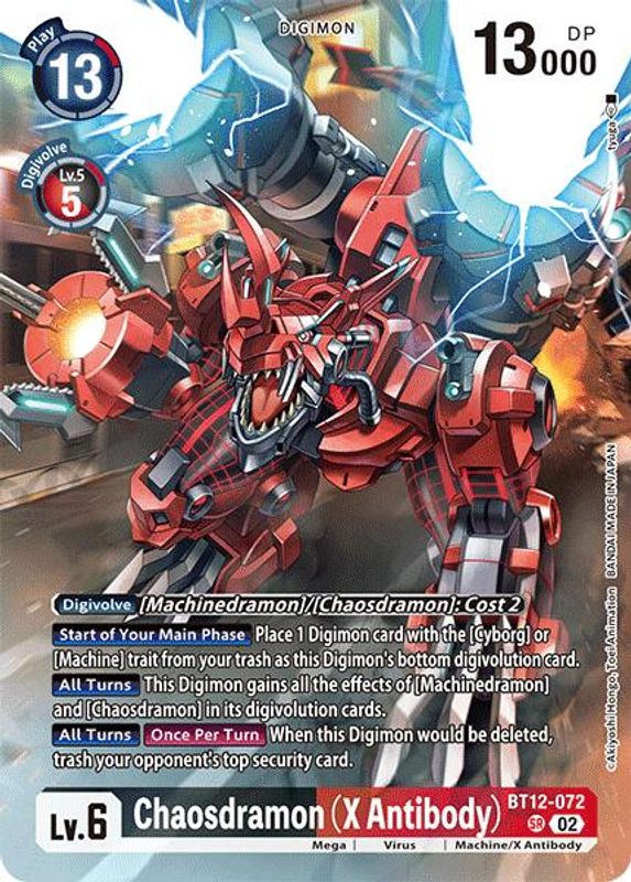 Chaosdramon (X Antibody) (No Disclaimer) (Alternate Art) (Special Limited Set) - BT12-072 - Super Rare