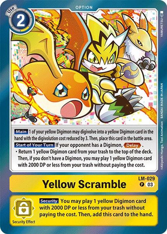 Yellow Scramble (2 Line Text) (Block 3) - LM-029 - Promo