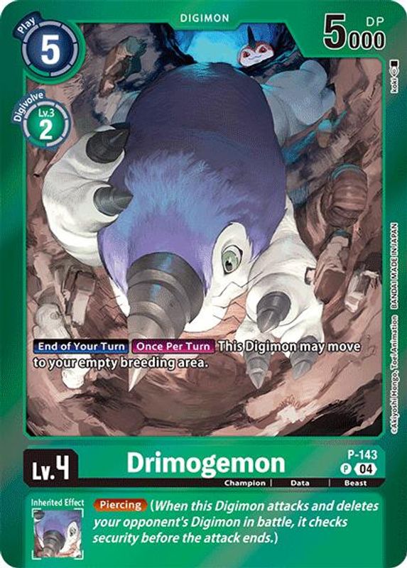 Drimogemon (Reprint) (Green Border) P-143 - Promo
