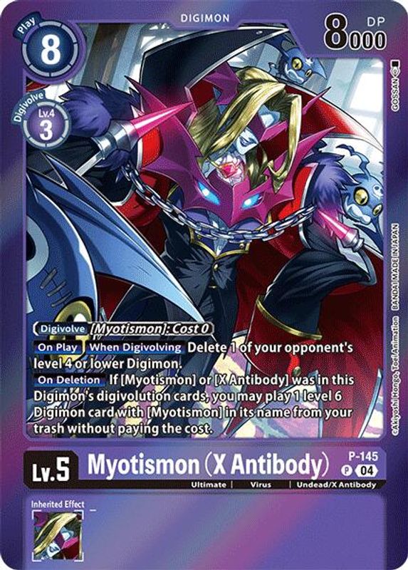 Myotismon (X Antibody) (Reprint) (Purple Border) - P-145 - Promo