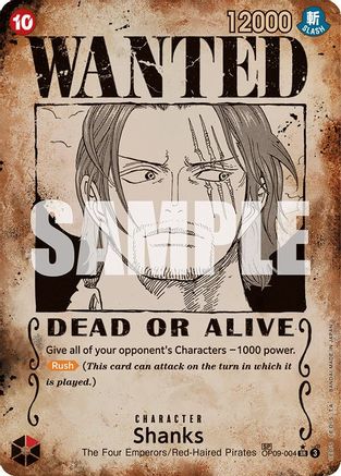 Shanks (004) (Wanted Poster) - OP09-004 - Super Rare