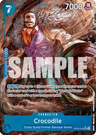 Crocodile (046) (Parallel) - OP09-046 - Super Rare