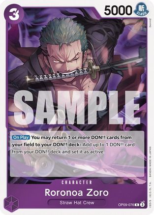 Roronoa Zoro (076) - OP09-076 - Rare