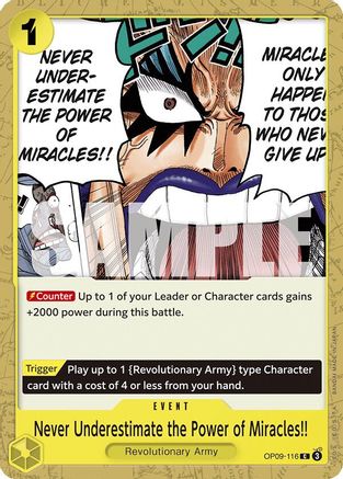 Never Underestimate the Power of Miracles!! - OP09-116 - Common