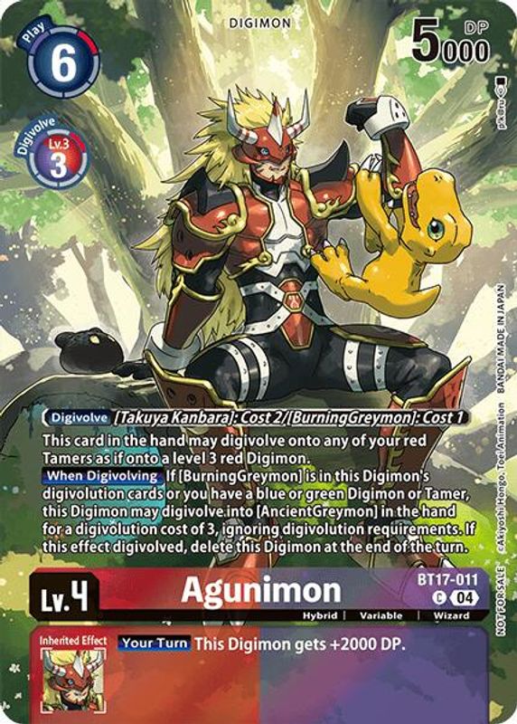 Agunimon (Legend Pack 2024 Box Topper) - BT17-011 - Common