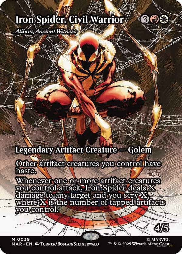 Iron Spider, Civil Warrior // Alibou, Ancient Witness - Source Material Showcase (MAR)