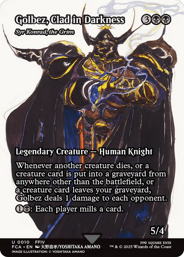 Golbez, Clad in Darkness // Syr Konrad, the Grim - Borderless (FCA)