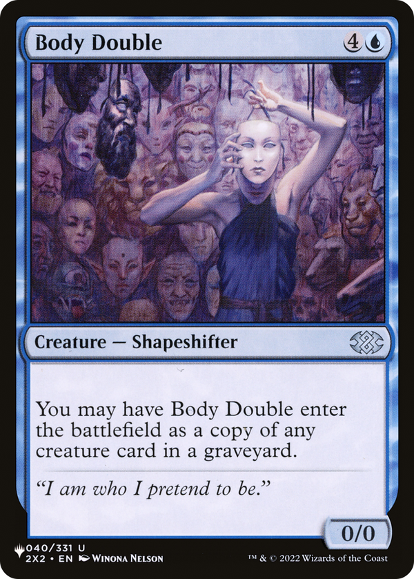 Body Double - 2X2 Reprint (PLST)