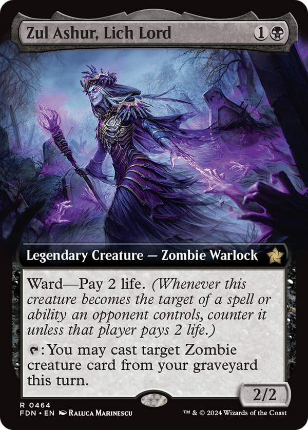 Zul Ashur, Lich Lord - Extended Art (FDN)