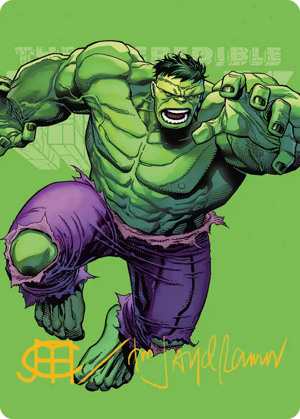 The Incredible Hulk (AMSH) - Gold Stamped Art Card