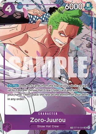 Zoro-Juurou (Op09 Treasure Rare) - ST18-004 - Super Rare