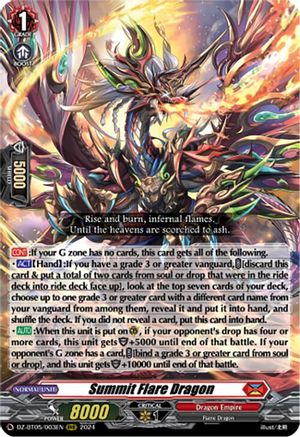 Summit Flare Dragon - DZ-BT05/003EN - Triple Rare