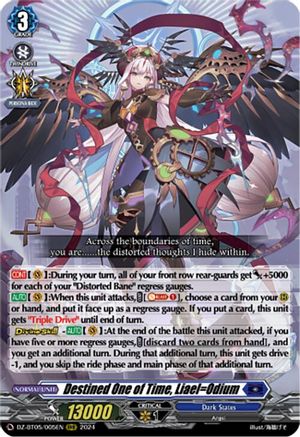 Destined One of Time, Liael=Odium - DZ-BT05/005EN - Triple Rare