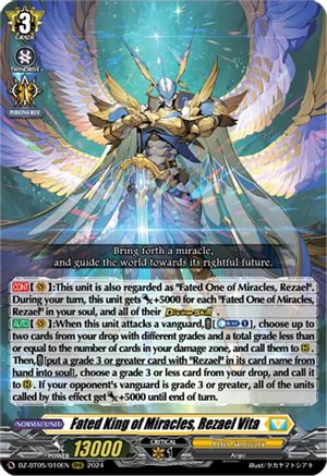 Fated King of Miracles, Rezael Vita - DZ-BT05/010EN - Triple Rare
